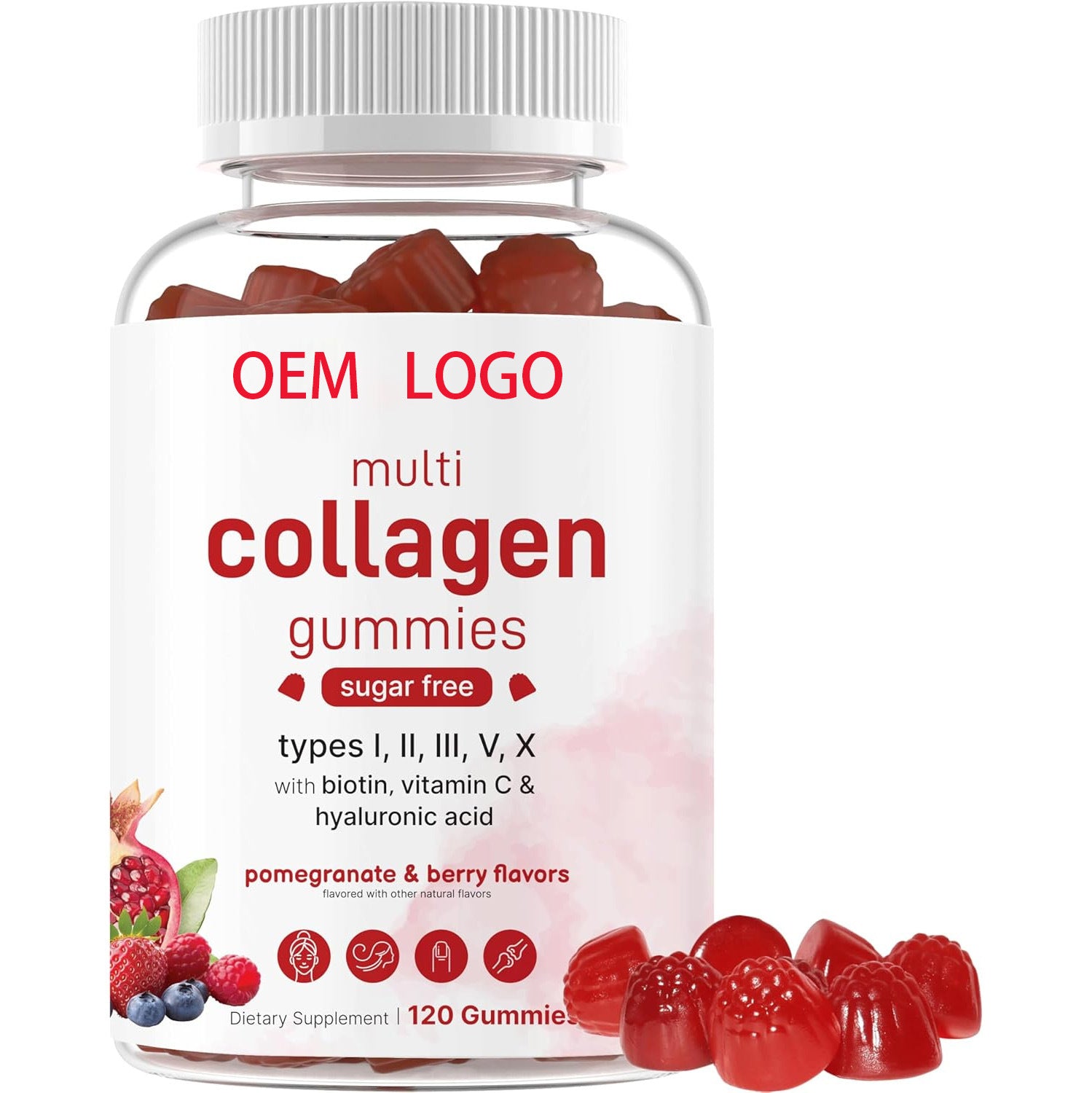 Collagen Hair Growth Soft Gummies – 60 Count